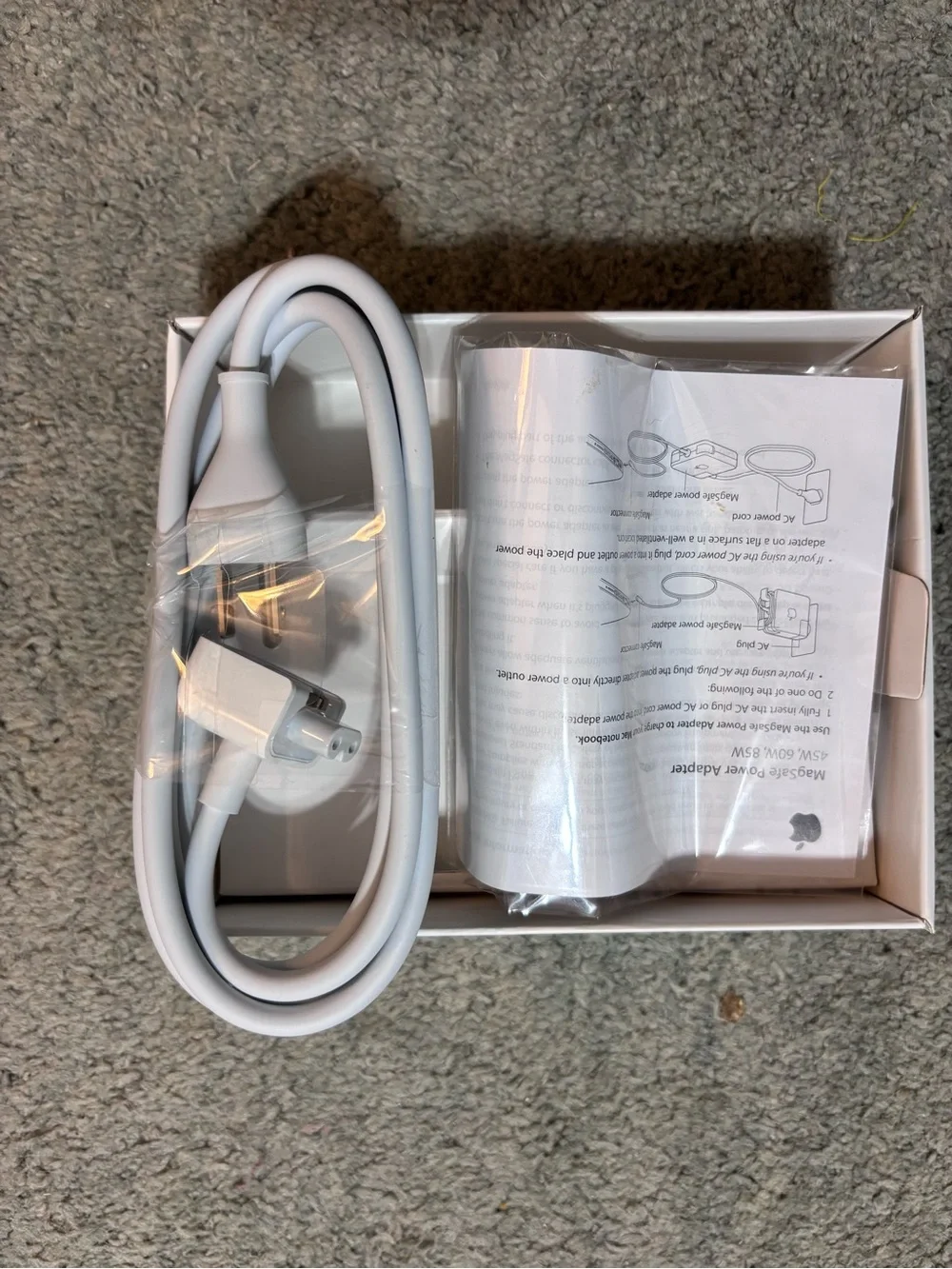 Apple White Power Extension Cable/Cord (ONLY) for 85 W MagSafe power adapter